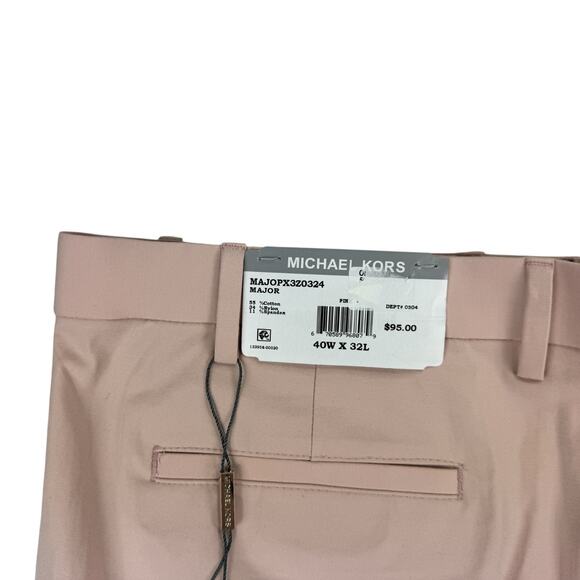 Michael Kors Mens Major Classic Fit Stretch Performance Pants Pink 40x32 - Picture 3 of 4